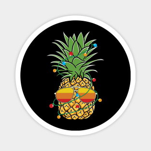 Cool Pineapple Christmas Tree Magnet